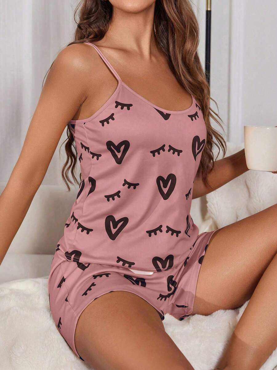 Bella | Heart & Eyelash PJ Set