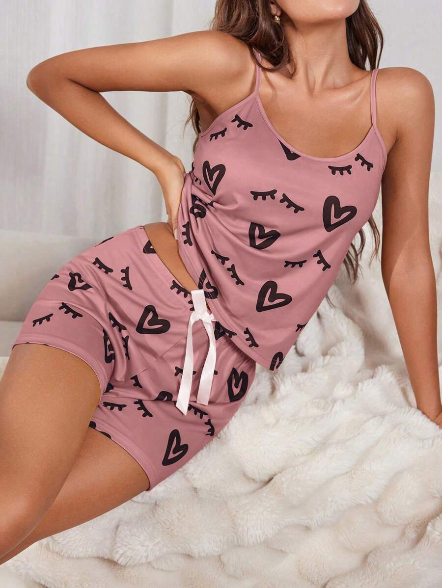 Bella | Heart & Eyelash PJ Set