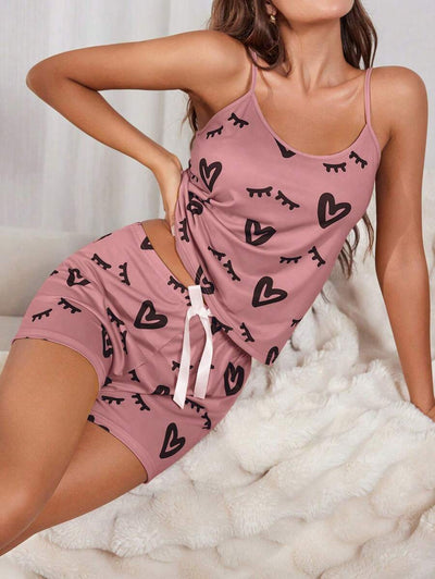 Bella | Heart & Eyelash PJ Set