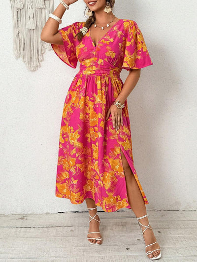 Emery | Elegant V-Neck Midi Dress