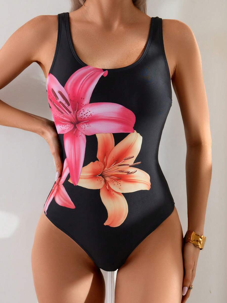 Breezy | Floral Backless Swimsuit