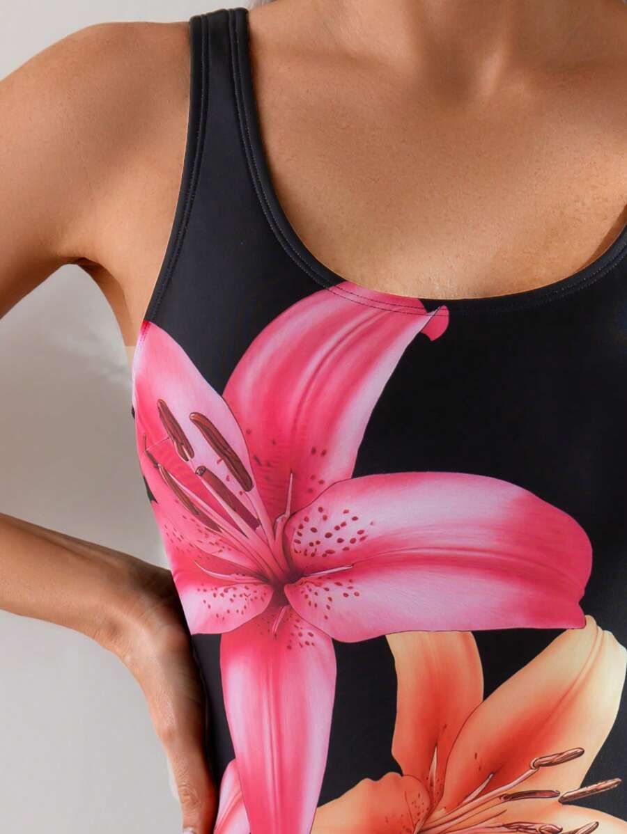 Breezy | Floral Backless Swimsuit
