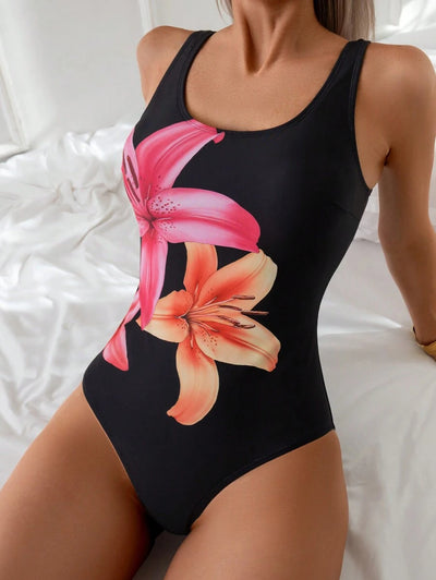 Breezy | Floral Backless Swimsuit