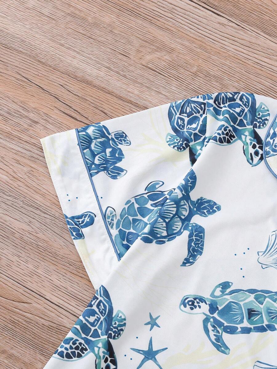 Coral | Ocean Turtle Pajama Set