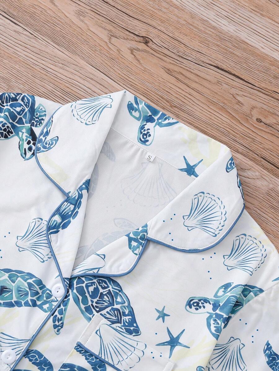 Coral | Ocean Turtle Pajama Set