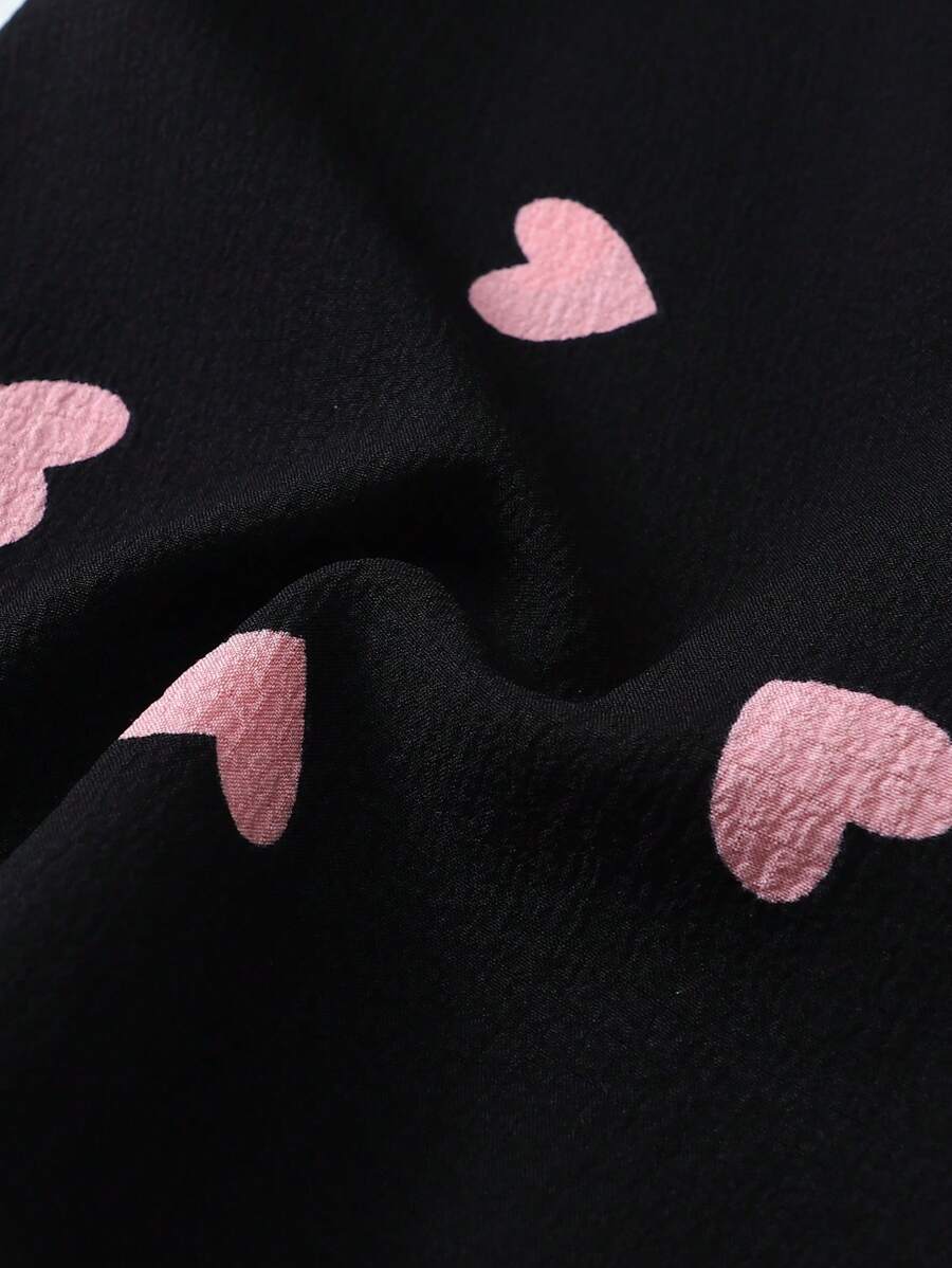 Luna | Heart Print Pyjama Set