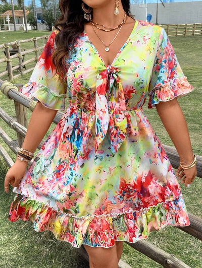 Flora | Floral Tie Summer Dress