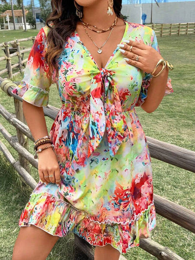 Flora | Floral Tie Summer Dress