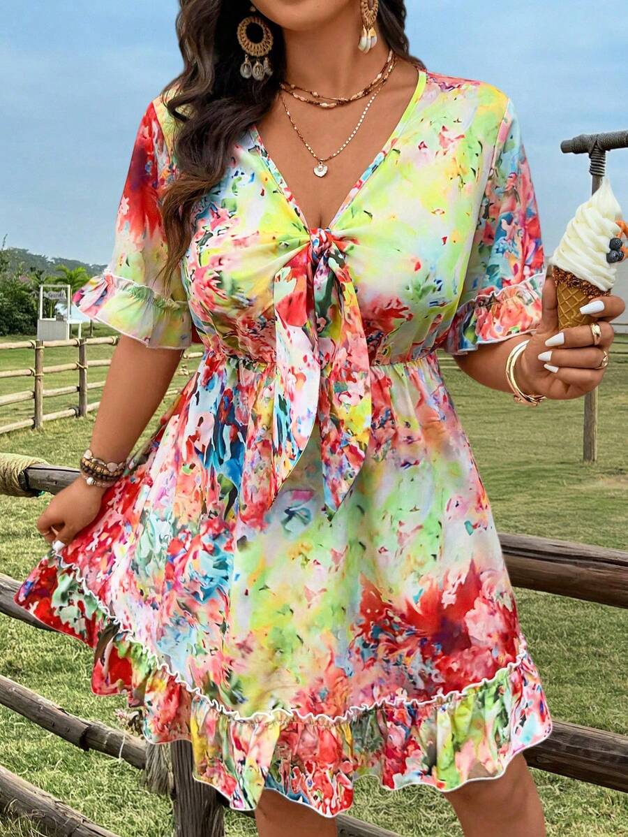 Flora | Floral Tie Summer Dress