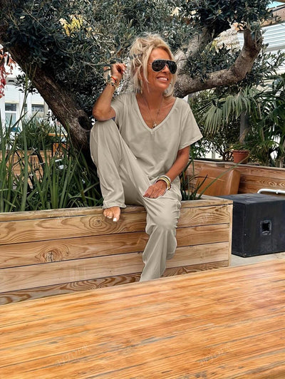 Nala | Casual V-Neck Jumpsuit