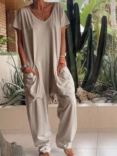 Nala | Casual V-Neck Jumpsuit