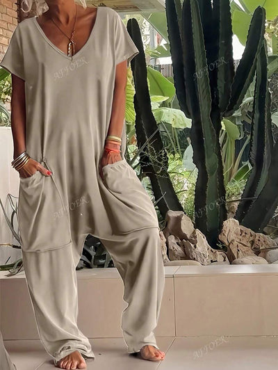 Nala | Casual V-Neck Jumpsuit