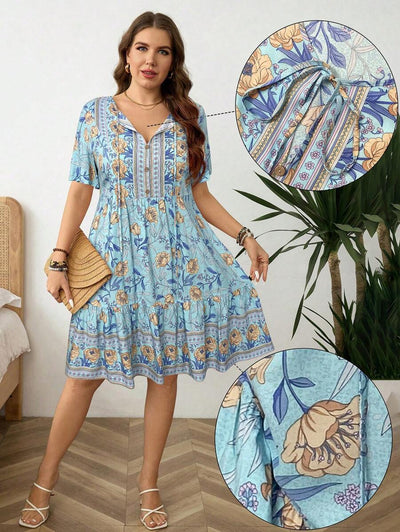 Breezy | Floral Short Sleeve Dress