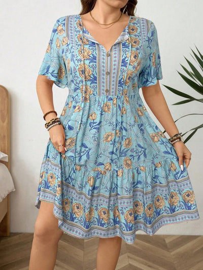 Flora | Plus Size Floral Dress