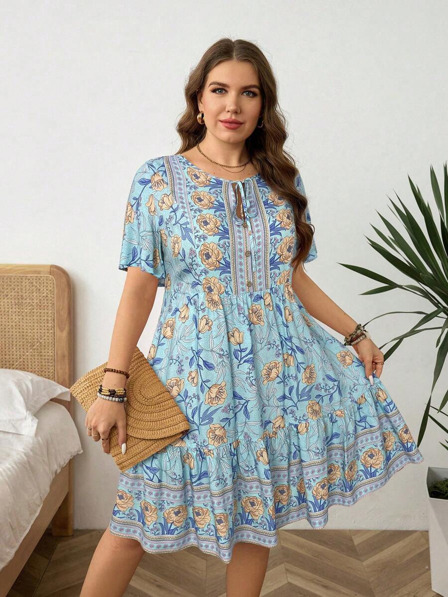 Luna | Floral Plus Size Dress