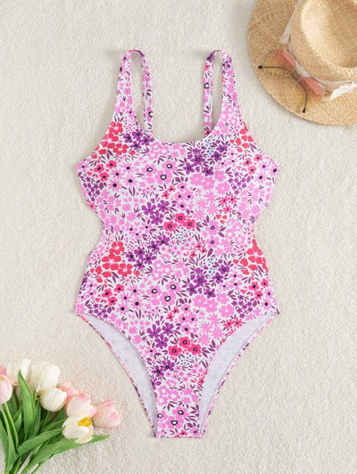 Mira | Floral Square Neck Swimsuit