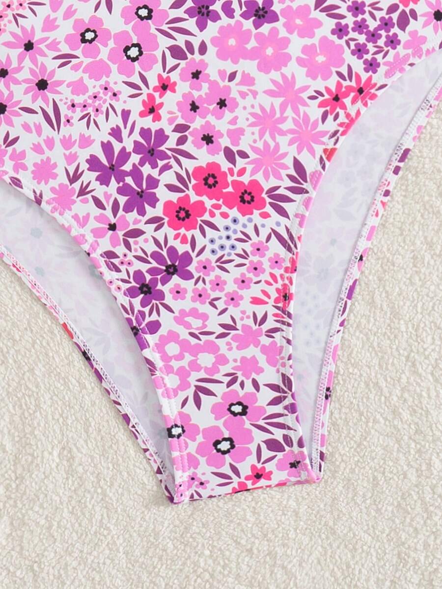 Mira | Floral Square Neck Swimsuit