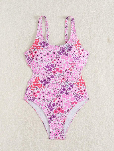 Mira | Floral Square Neck Swimsuit