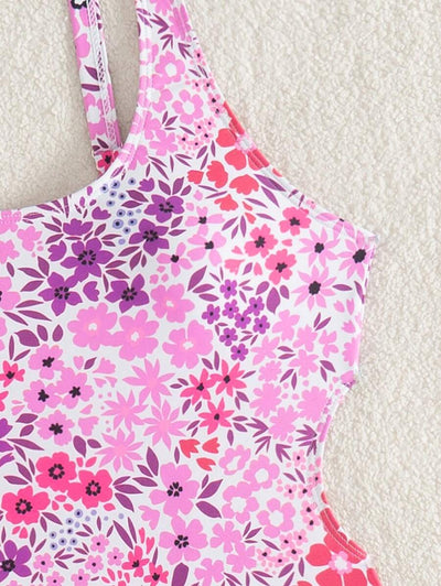 Mira | Floral Square Neck Swimsuit