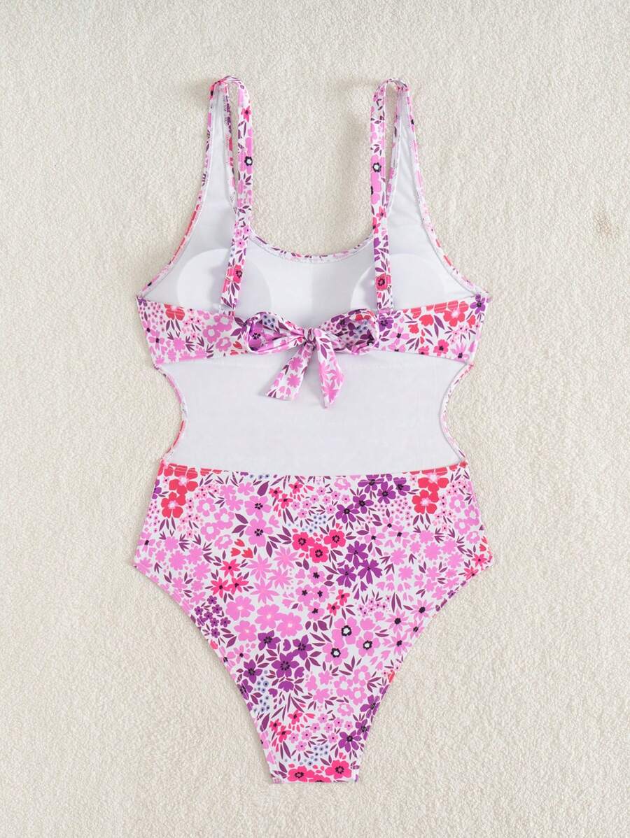 Mira | Floral Square Neck Swimsuit