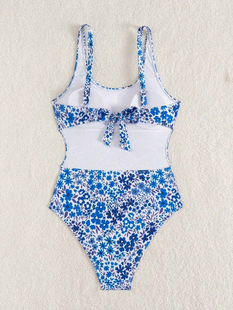 Mira | Floral Square Neck Swimsuit