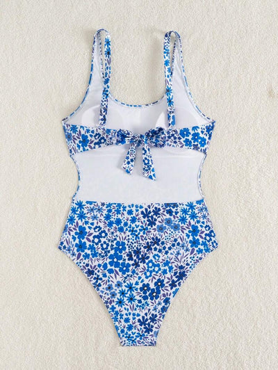 Mira | Floral Square Neck Swimsuit