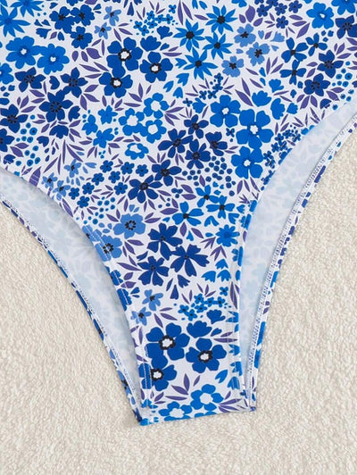 Mira | Floral Square Neck Swimsuit