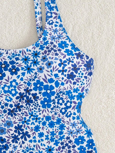Mira | Floral Square Neck Swimsuit