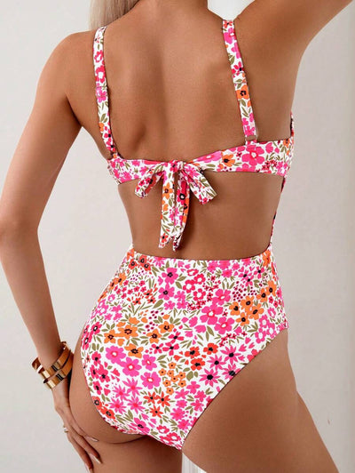 Mira | Floral Square Neck Swimsuit