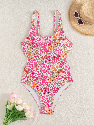Mira | Floral Square Neck Swimsuit