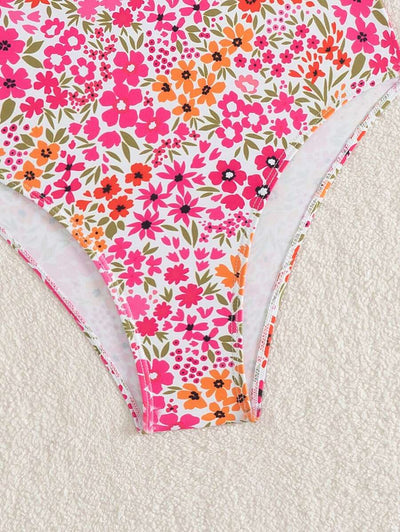 Mira | Floral Square Neck Swimsuit