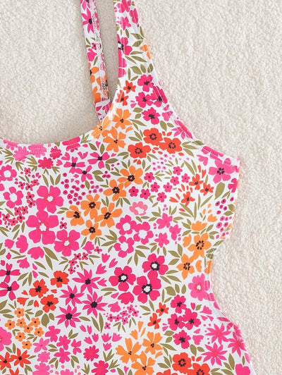 Mira | Floral Square Neck Swimsuit