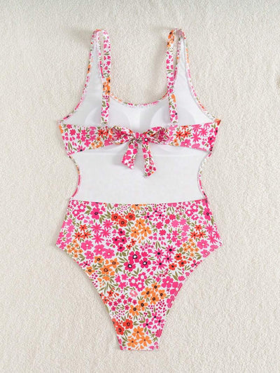 Mira | Floral Square Neck Swimsuit