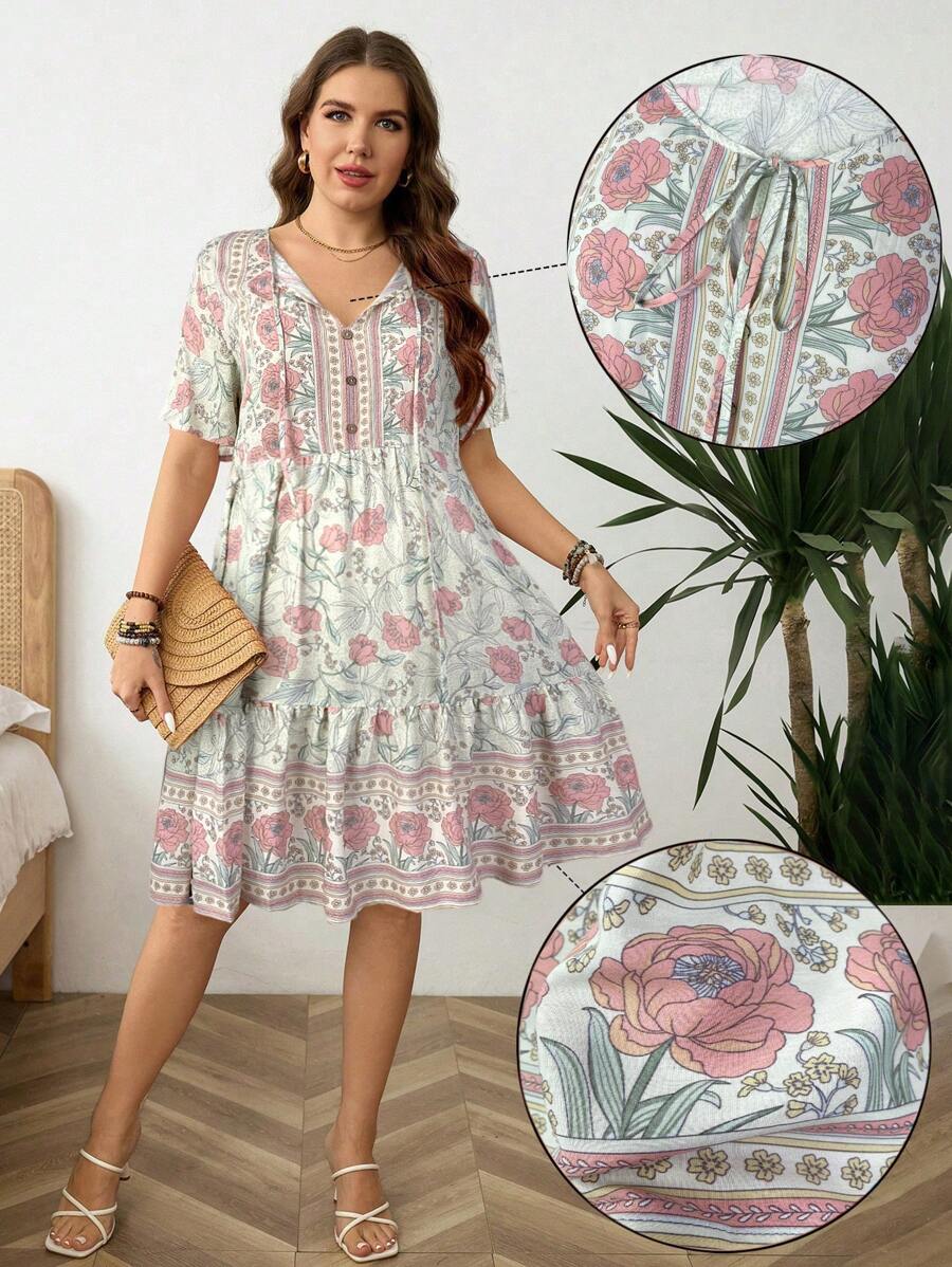 Luna | Floral Plus Size Dress