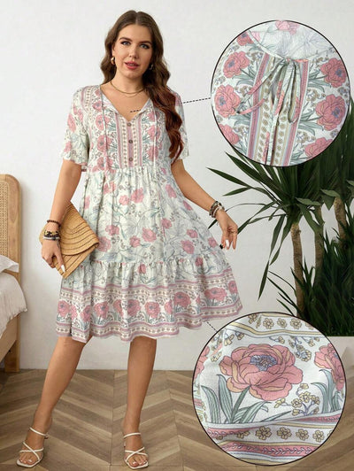 Luna | Floral Plus Size Dress