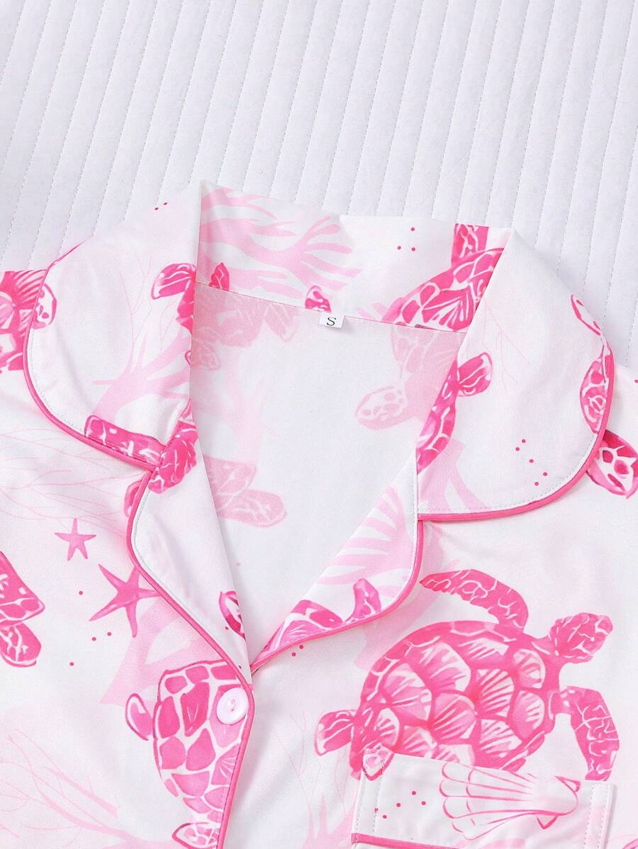 Coral | Ocean Turtle Pajama Set