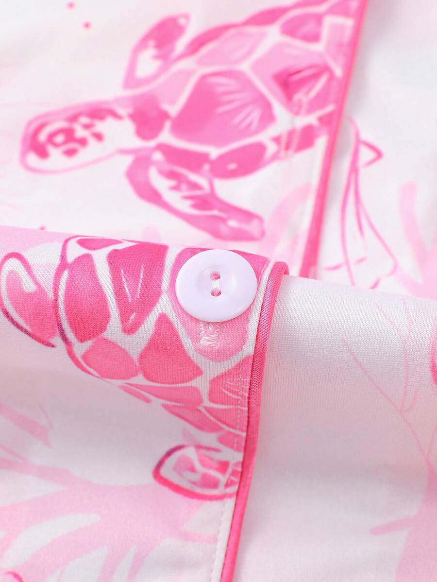 Coral | Ocean Turtle Pajama Set