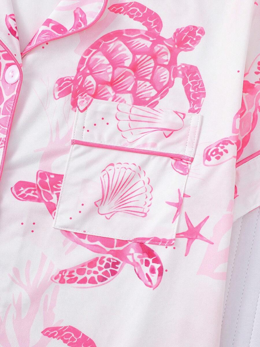 Coral | Ocean Turtle Pajama Set