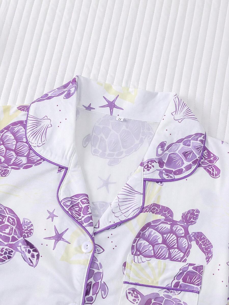 Coral | Ocean Turtle Pajama Set