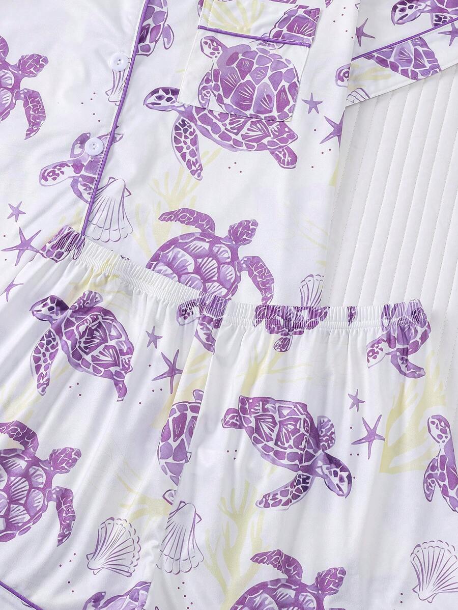 Coral | Ocean Turtle Pajama Set