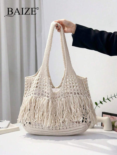 Breezy | Woven Beach Tote Bag