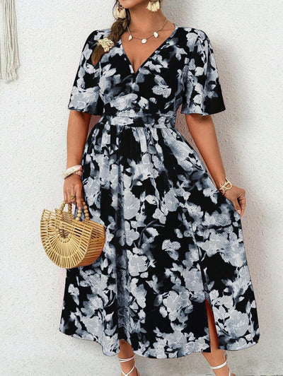 Emery | Elegant V-Neck Midi Dress