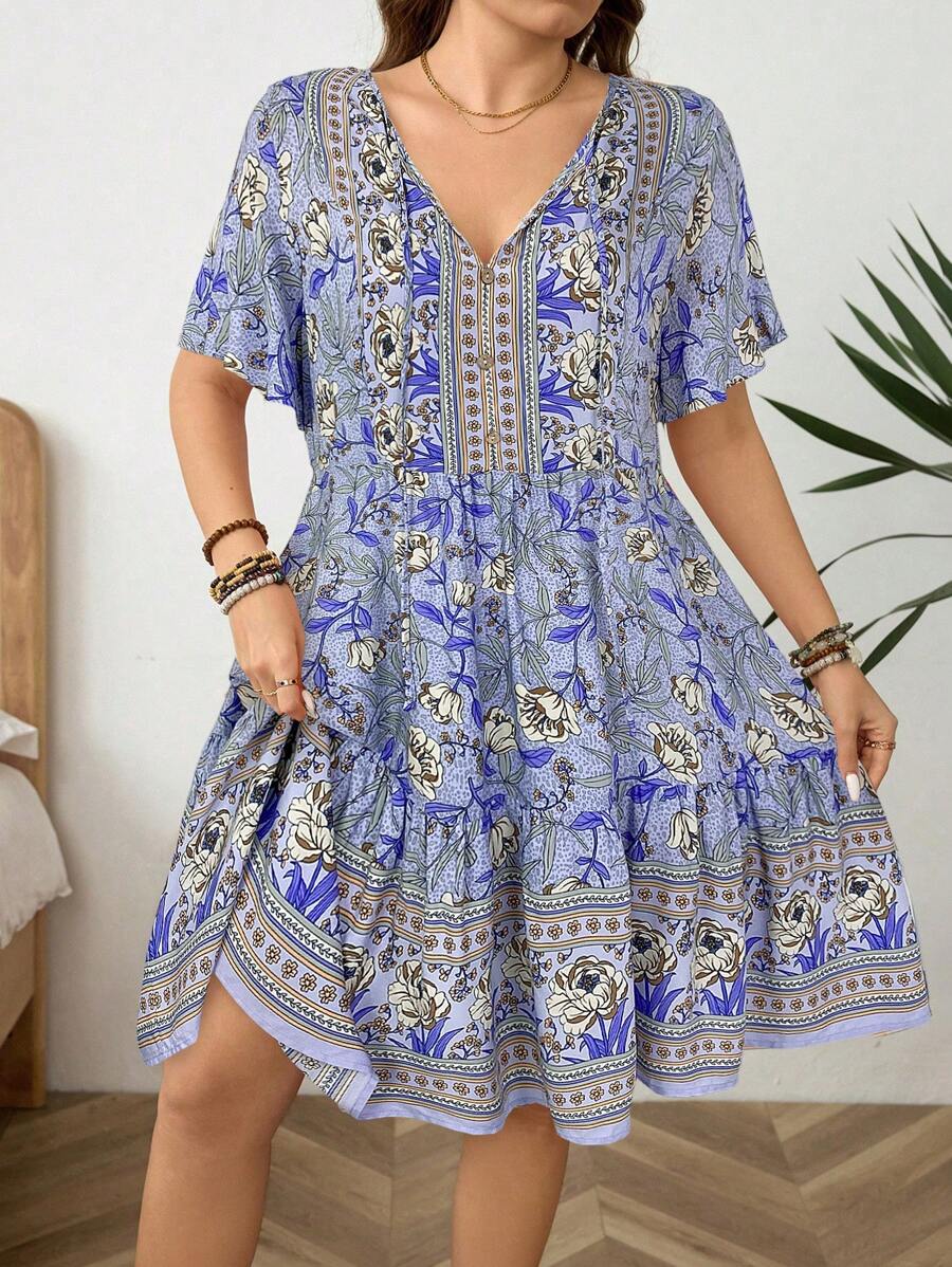 Luna | Floral Plus Size Dress