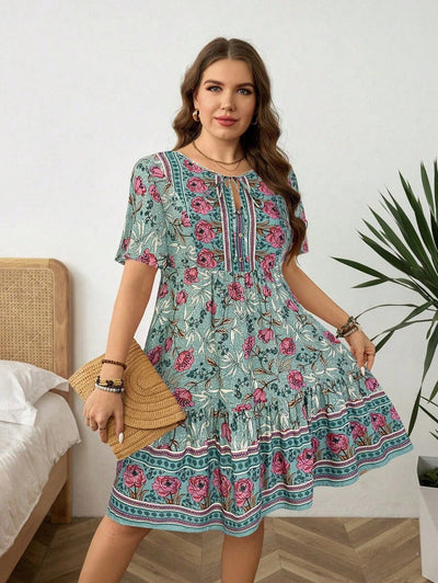 Breezy | Floral Short Sleeve Dress