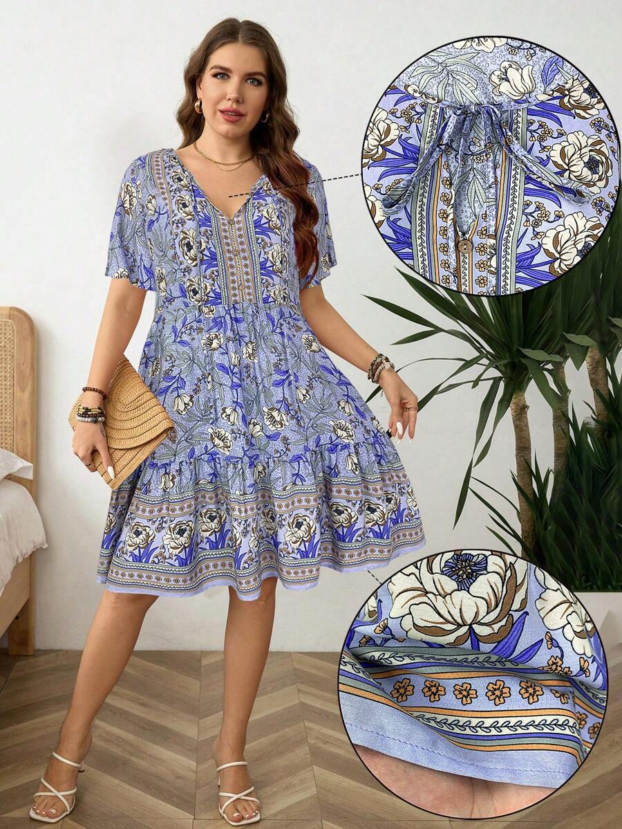 Breezy | Floral Short Sleeve Dress