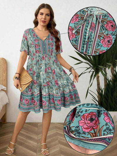 Luna | Floral Plus Size Dress