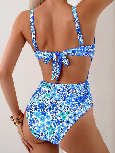 Mira | Floral Square Neck Swimsuit