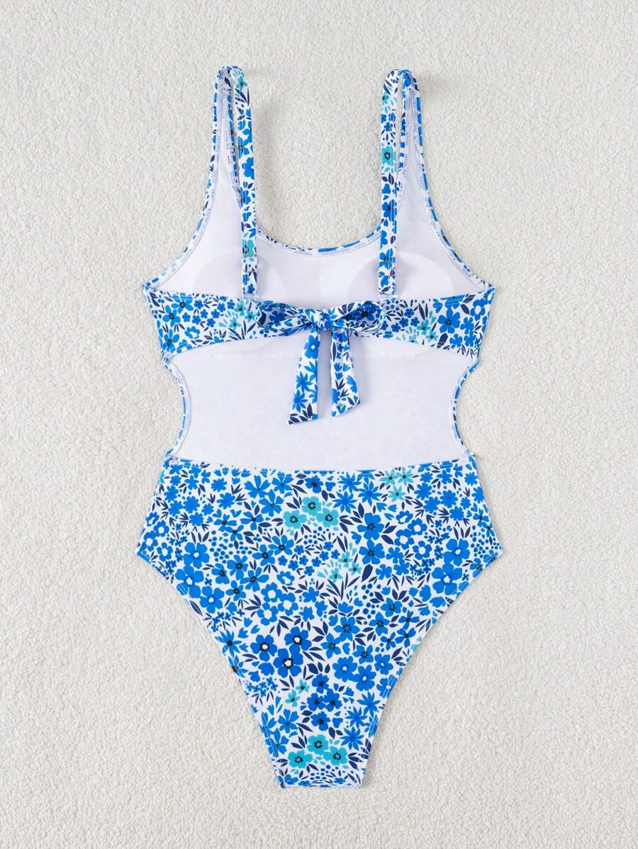 Mira | Floral Square Neck Swimsuit
