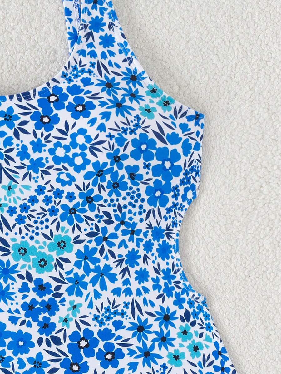 Mira | Floral Square Neck Swimsuit