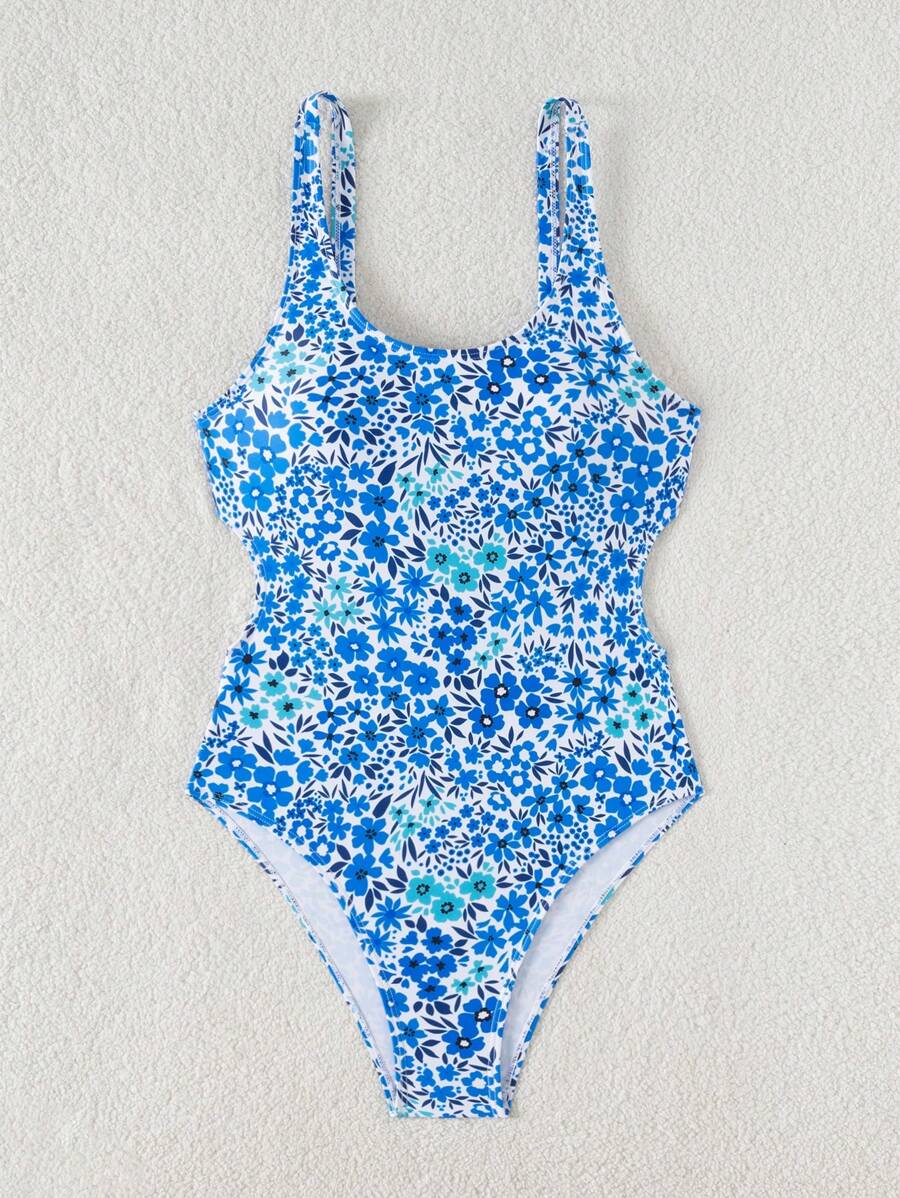 Mira | Floral Square Neck Swimsuit